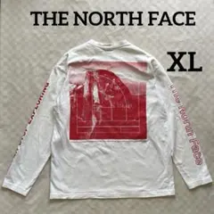THE NORTH FACE ロンT XL ホワイト　ヘビーコットン　ロゴ由来のサムネイル