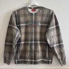 Supreme チェック柄 スウェット トレーナー クラシックロゴ Mのサムネイル