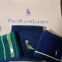 RALPH LAUREN　ウォッシュタオル1枚　タオルハンカチ2枚セット