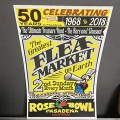PASADENA ROSE BOWL FLEA MARKET看板 ポスター 希少