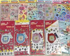 しんちゃん サンリオ たまごっち おはじきシール 3Dまとめ売り