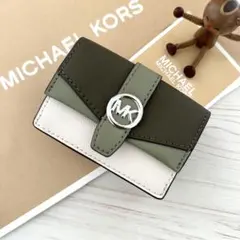 ★ 店頭完売 新品 MICHAEL KORS マイケルコース 折り財布 グリーン
