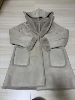 OLIVE des OLIVE ベージュ ロングコート ファー付