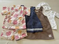 【値下】80 甚平・ワンピース・パーカー　女の子