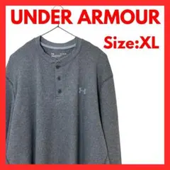 【美品】古着　アンダーアーマー　ヘンリーネック　サーマルシャツ　ロンT　XL