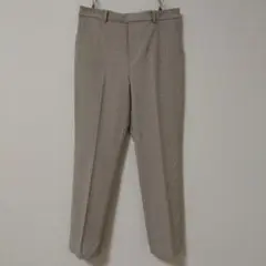 UNIQLO　EZYアンクルパンツ　ベージュ　チェック柄　スラックス　テーパード