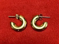 ゴールド フープピアス 直径1.5cm サージカルステンレス