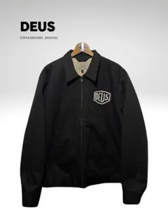 DEUS EX MACHINA デウス コーチジャケット 刺繍ロゴ ブラック L