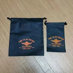THE FLAT HEAD 巾着袋 ブラック 新品 - メルカリ