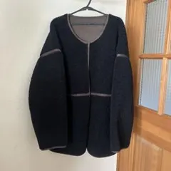 ブラック ボアジャケット オーバーサイズ　フリース