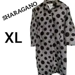 SHARAGANOシャラガノ 【XL】10号 ドット柄 スプリングコート 7分袖