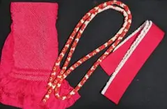 振り袖　小物3点セット　帯揚げ帯しめ重ね衿　七五三にも