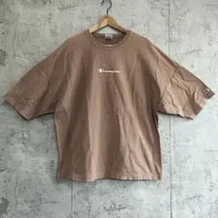チャンピオン オーバーサイズ半袖Tシャツ C8-P30A L 茶　ヘビーウェイト