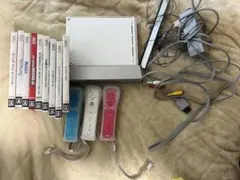 Wii 本体 + リモコン3個 + ゲームソフト9本