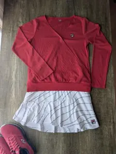 FILA 赤 ロングスリーブシャツ Lサイズ