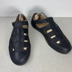【美品】コンバース オールスター クップ グルカサンダル レザー 黒 23.5