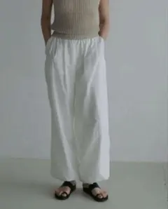 anuke】Nylon Volume Pants ホワイト38 - メルカリ
