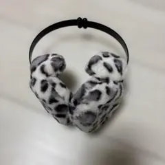 m*様 ディズニー　耳当て　ヒョウ柄　ミッキー