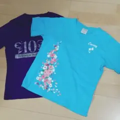 カーブスTシャツ　２枚セット 10周年Tシャツ 紫 水色 SAサイズのサムネイル