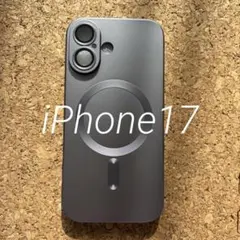 マグセーフ　iPhone17 グレー　メタリック　スマホケース　レンズ保護　新品
