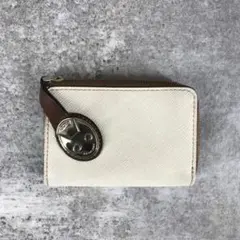 レア TUMI トゥミ ロック金具 レザー コインケース ホワイト