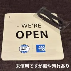 アメリカン・エキスプレス（AMEX）木製オープン・クローズ看板（サインボード）のサムネイル