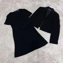 東京ソワール　礼服　喪服　冠婚葬祭　黒　ジャケット　ワンピース　S 7号