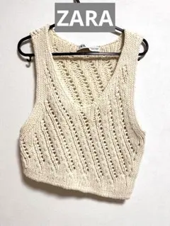 ZARA アシンメトリー　ニットベスト M ビスチェ