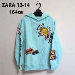 【ZARA】グラフィック裏起毛パーカー　164cm