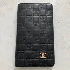 CHANEL シャネル　アイコン　長財布　ブラック　黒