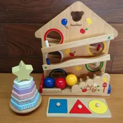 familiar スロープトイ 玉 Dreamy Tree 型はめパズル 木製