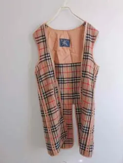 【バーバリー】Burberrysノバチェックウールロングベストライナー インナー