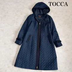 極美品　トッカ　キルティングコート　近年　LESLEY 紺　花柄　リボンのサムネイル