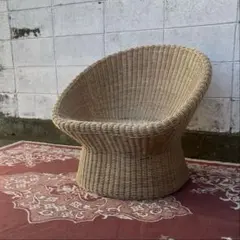 ナチュラル天然素材◾️籐ラタン製 ラウンジチェア ラタンチェア ラタン家具