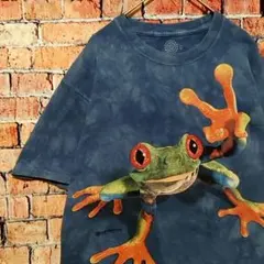 THE MOUNTAIN　カエル　タイダイ半袖Tシャツ　コットン 100%　S