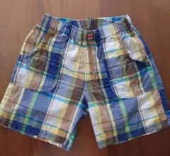 130cm チェック柄 半ズボン　エドウィン