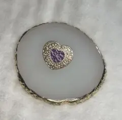 セボンスター メタルピンバッジ ハート ゴールド 紫