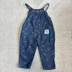 ミッキー柄デニムロンパース 95cm未満