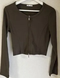 GU:ダブルジップ　カットソー