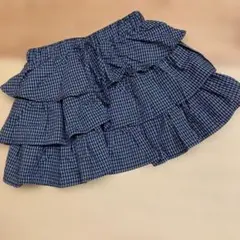 GRL インパン裏地付きチェック柄フリルミニスカート