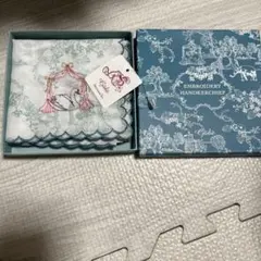 Afternoon Tea ×　gobe stamp　箱入りハンカチ　タグ付新品