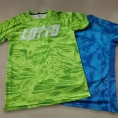 Lotto、他　 Tシャツ 2枚セット　黄緑 青