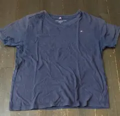 トミーヒルフィガー　キッズ　Tシャツ　ネイビー