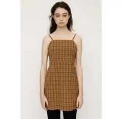 値下げ！sly tidy check short OnePiece キャメルのサムネイル