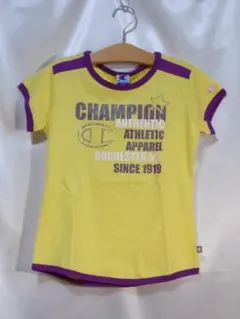 ＜№2581＞(150m)★CHAMPION(チャンピオン)★半袖Ｔシャツ☆黄紫