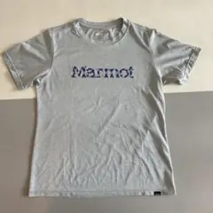Marmot マーモット 半袖 Tシャツ グレー 花柄ロゴ 速乾のサムネイル