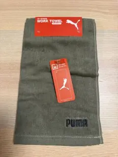 PUMA プーマ ワークタオル 34×90cm オリーブグリーン 新品タグ付きのサムネイル