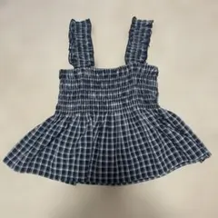 フリル付きチェック柄ビスチェ Mサイズ