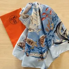 【希少】【美品】HERMES エルメス スカーフ　地中海のサムネイル