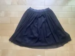 黒 フレアスカート ゴムウエストのサムネイル